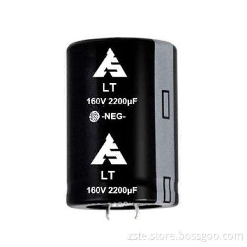 Snap-in e-cap/aluminum electrolytic capacitor, super long life, high ripple currentNew